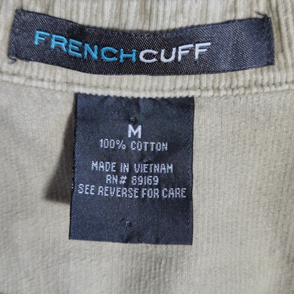 FRENCH CUFF Womens Corduroy Utility Button Down 6 Pocketed Sand/Beige Jacket M - Picture 5 of 7
